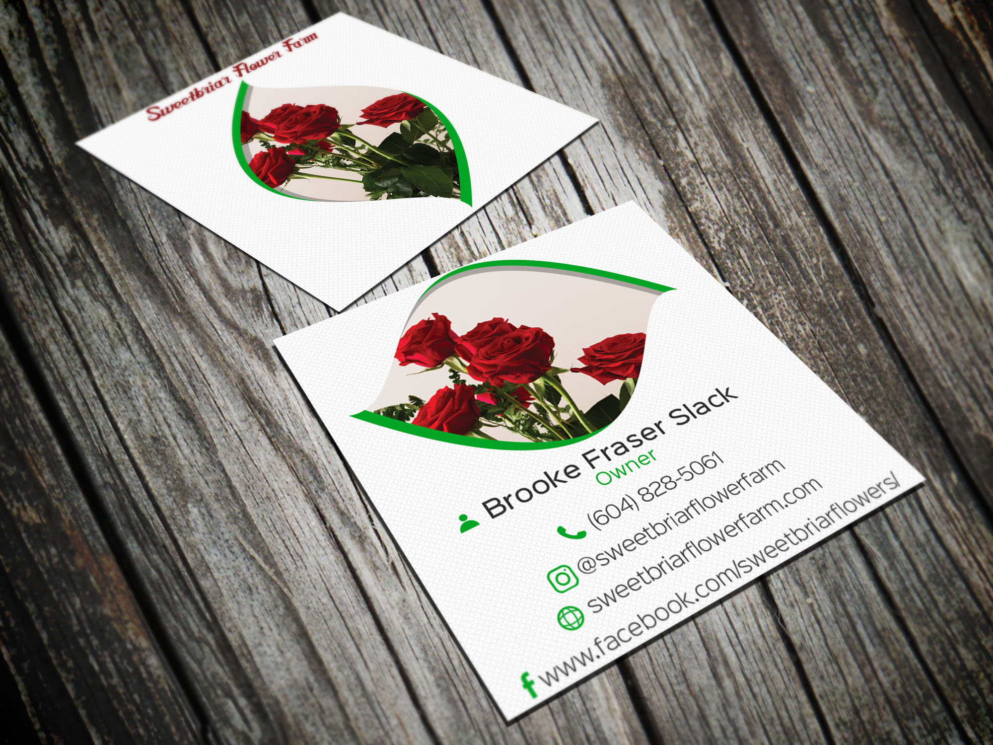 Business Card Design by studseif for Sweetbriar Flower Farm | Design #23972102