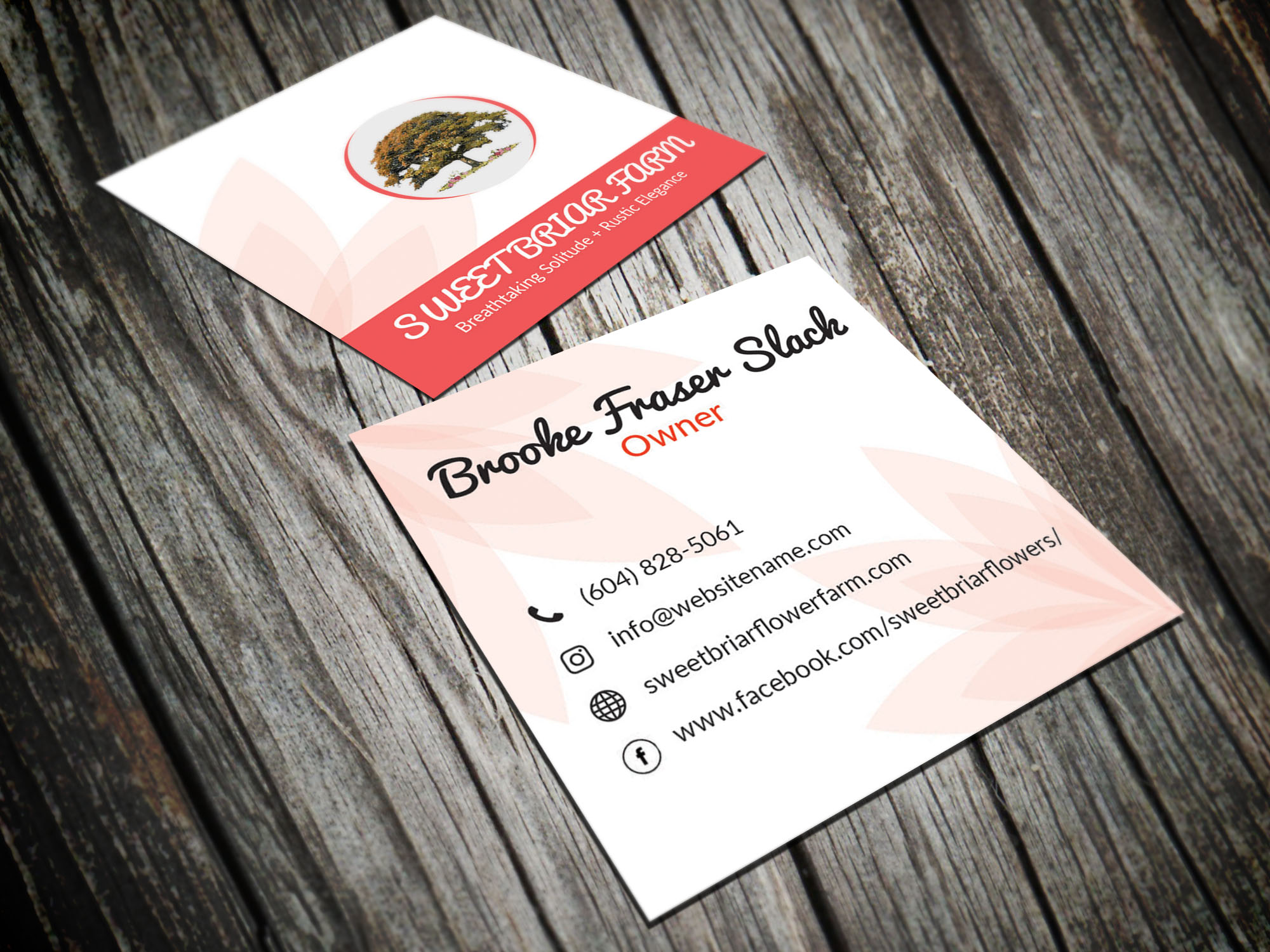 Business Card Design by Seif Designer Guru for Sweetbriar Flower Farm | Design #23986497