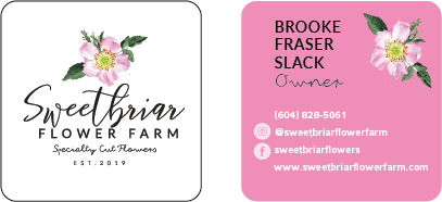 Business Card Design by DesignerFromOz for Sweetbriar Flower Farm | Design #23922862