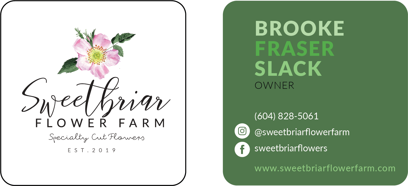 Business Card Design by DesignerFromOz for Sweetbriar Flower Farm | Design #23973104