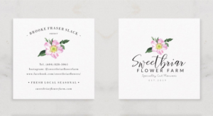 business card design for a small scale specialty cut flower farm | Diseño de Tarjeta de Presentación por Zeph Design