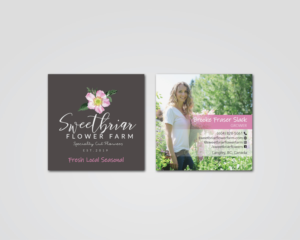 business card design for a small scale specialty cut flower farm | Diseño de Tarjeta de Presentación por MDesign