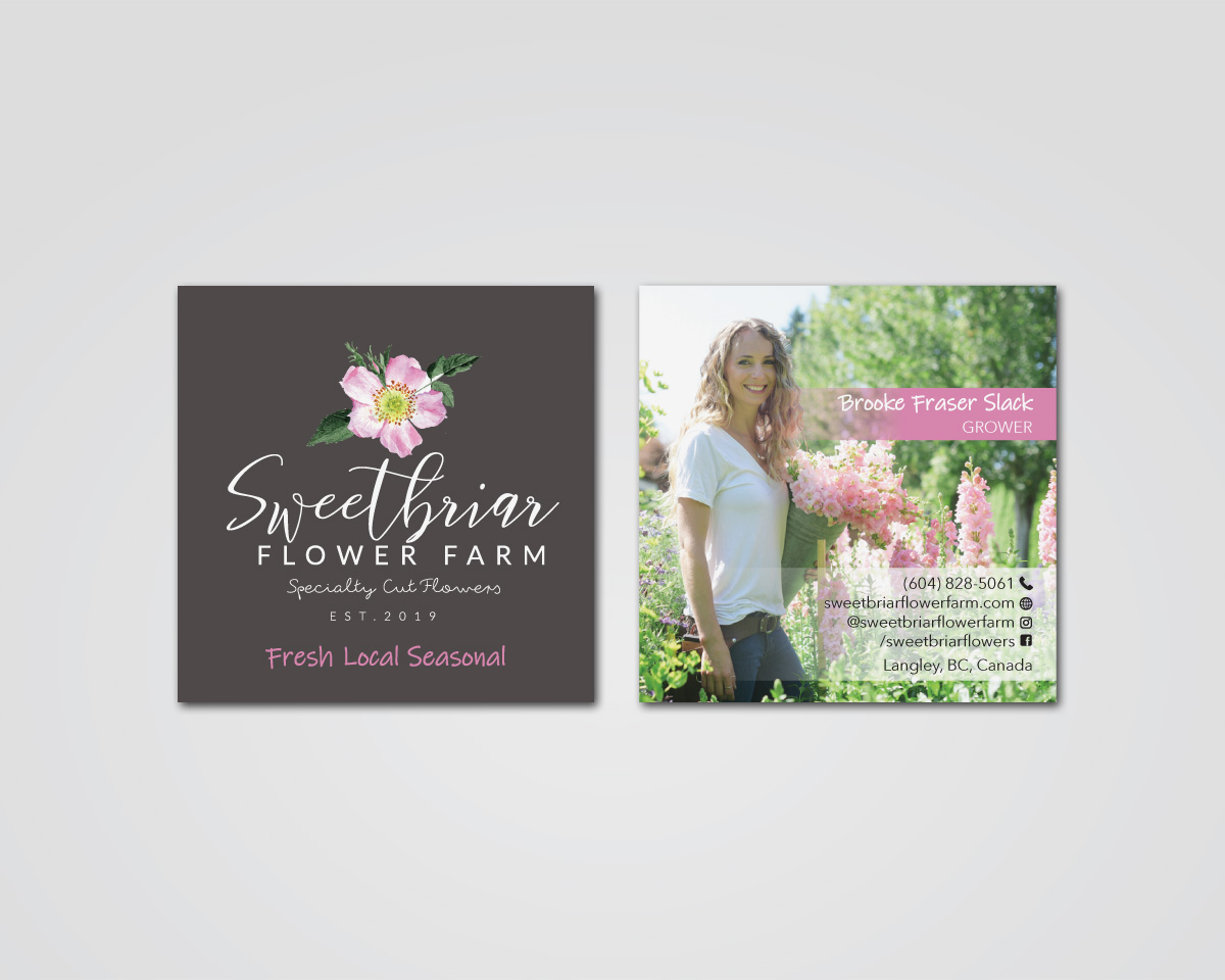 Visitenkarten-Design von MDesign für Sweetbriar Flower Farm | Design #23999752