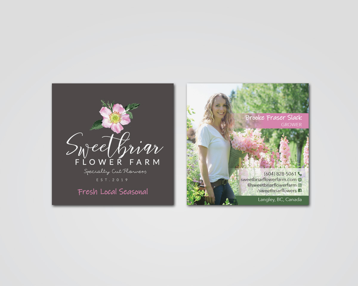 Business Card Design by MDesign for Sweetbriar Flower Farm | Design #23999755