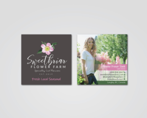 Visitenkarten-Design von MDesign für Sweetbriar Flower Farm | Design: #23999756