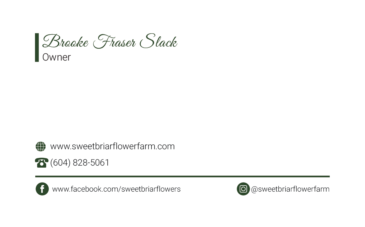 Business Card Design by mohammed0086 for Sweetbriar Flower Farm | Design #23971368