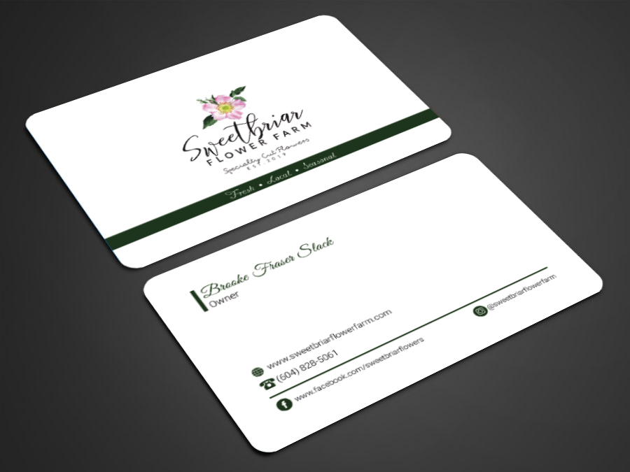 Business Card Design by mohammed0087 for Sweetbriar Flower Farm | Design #23971370