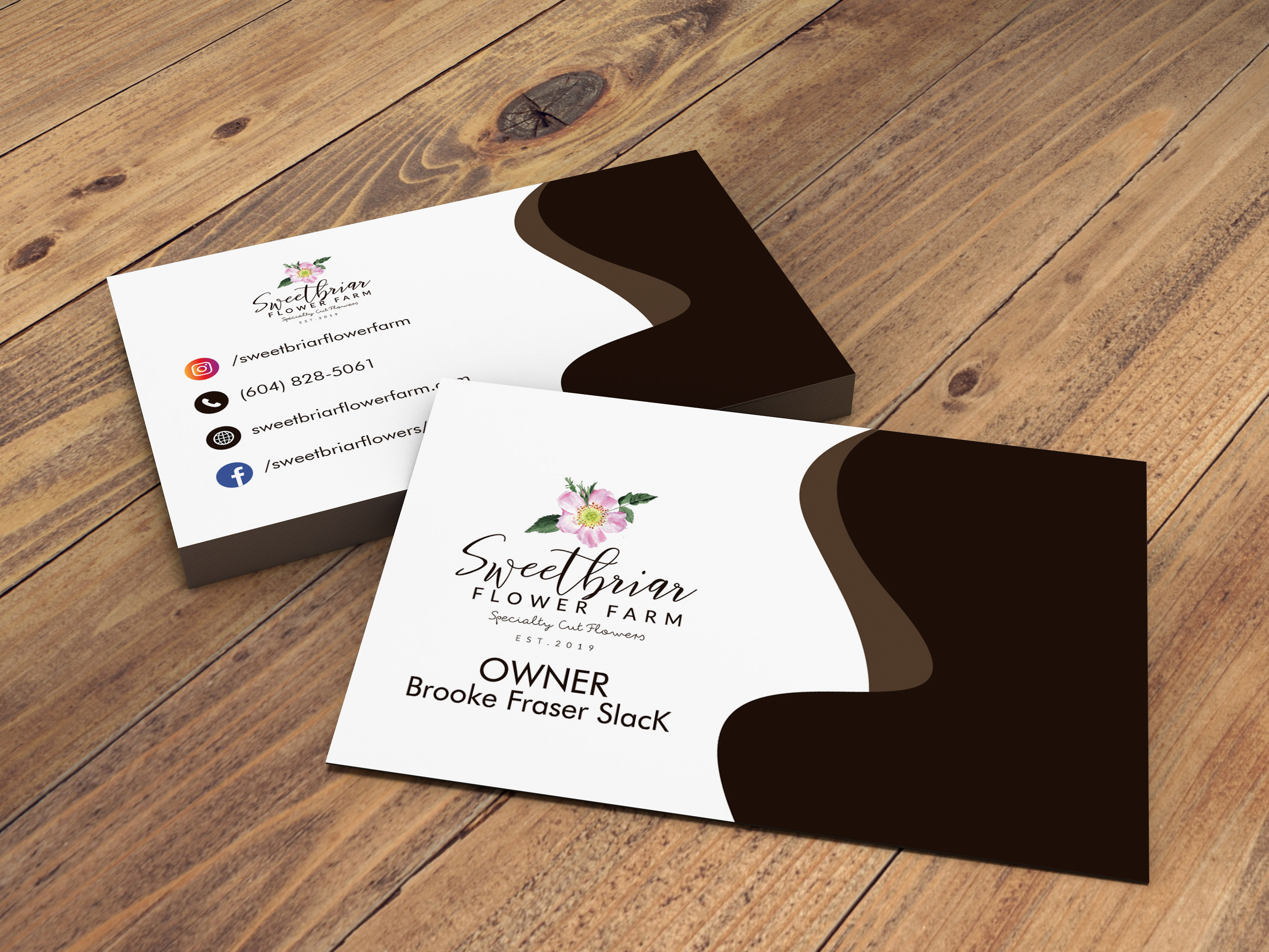 Business Card Design by Sanaullah Siyal for Sweetbriar Flower Farm | Design #23968348