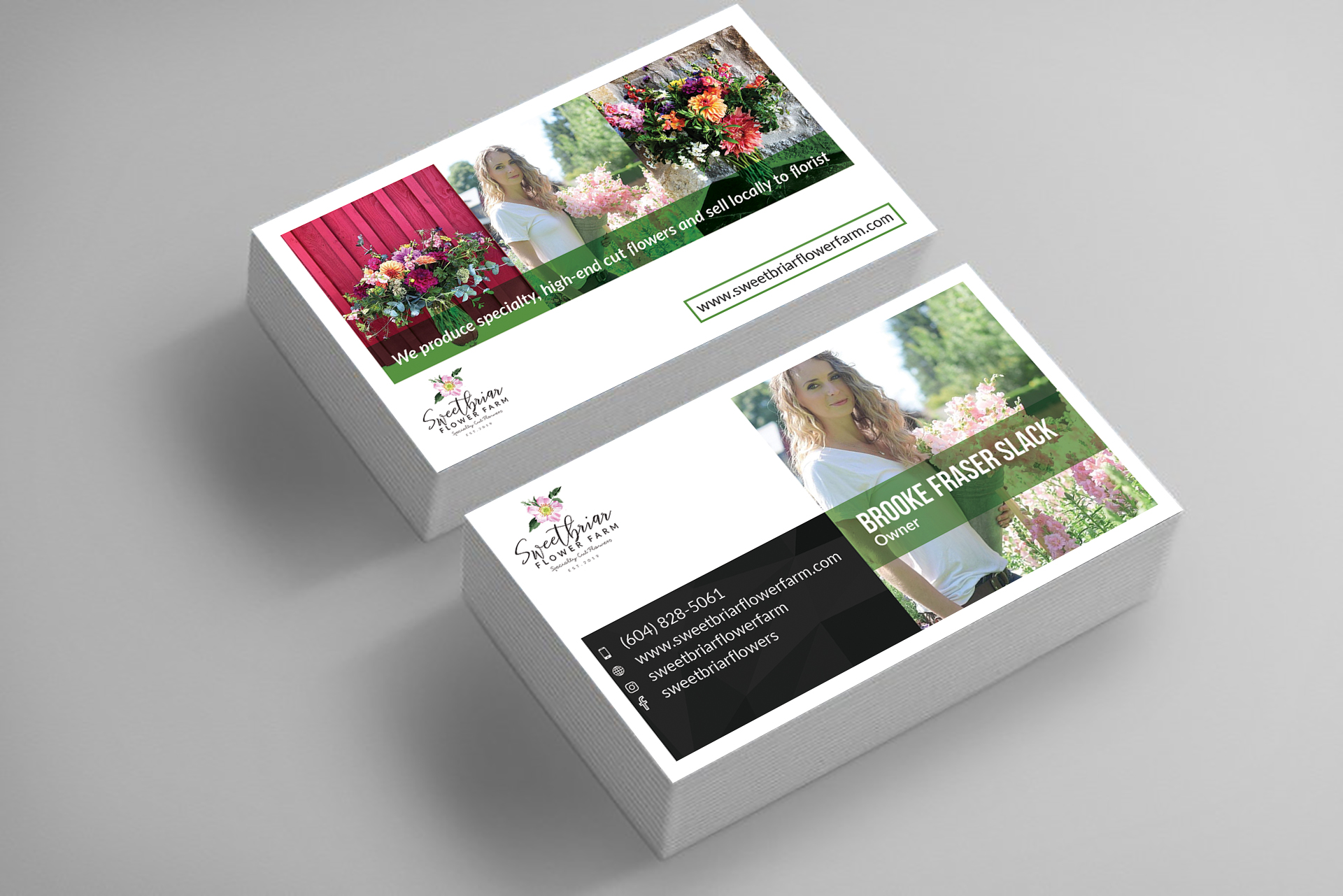 Business Card Design by Jahidul for Sweetbriar Flower Farm | Design #23913543