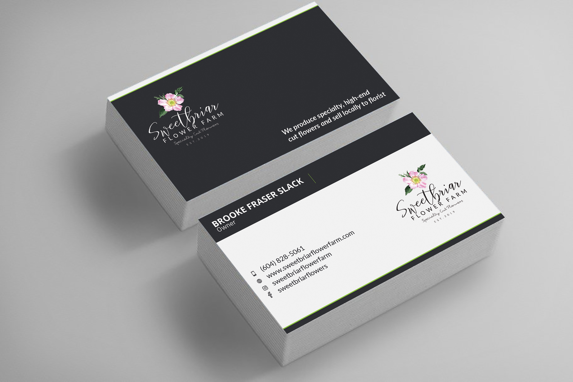 Business Card Design by Jahidul for Sweetbriar Flower Farm | Design #23913551