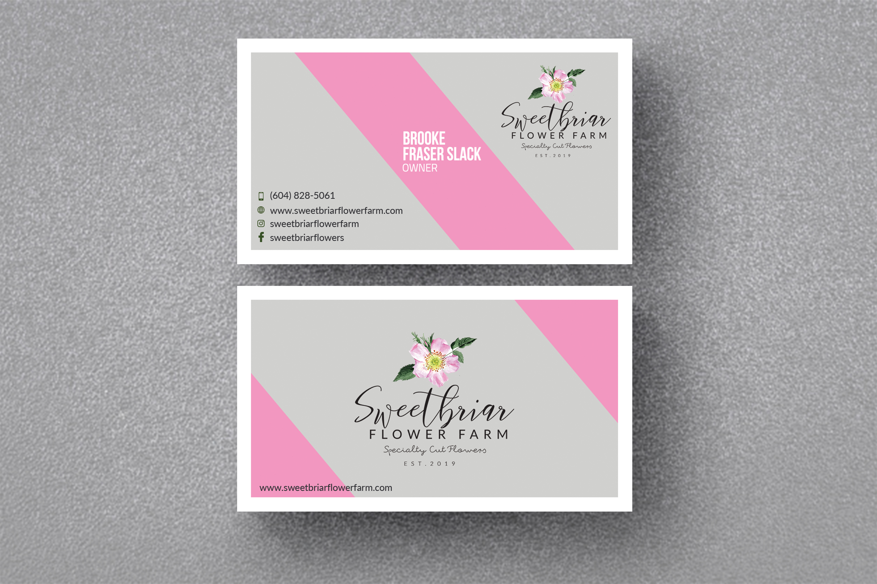 Business Card Design by Jahidul for Sweetbriar Flower Farm | Design #23920222