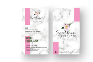 Business Card Design by Jahidul for Sweetbriar Flower Farm | Design: #23920230