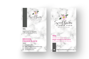 Business Card Design by Jahidul for Sweetbriar Flower Farm | Design: #23920237