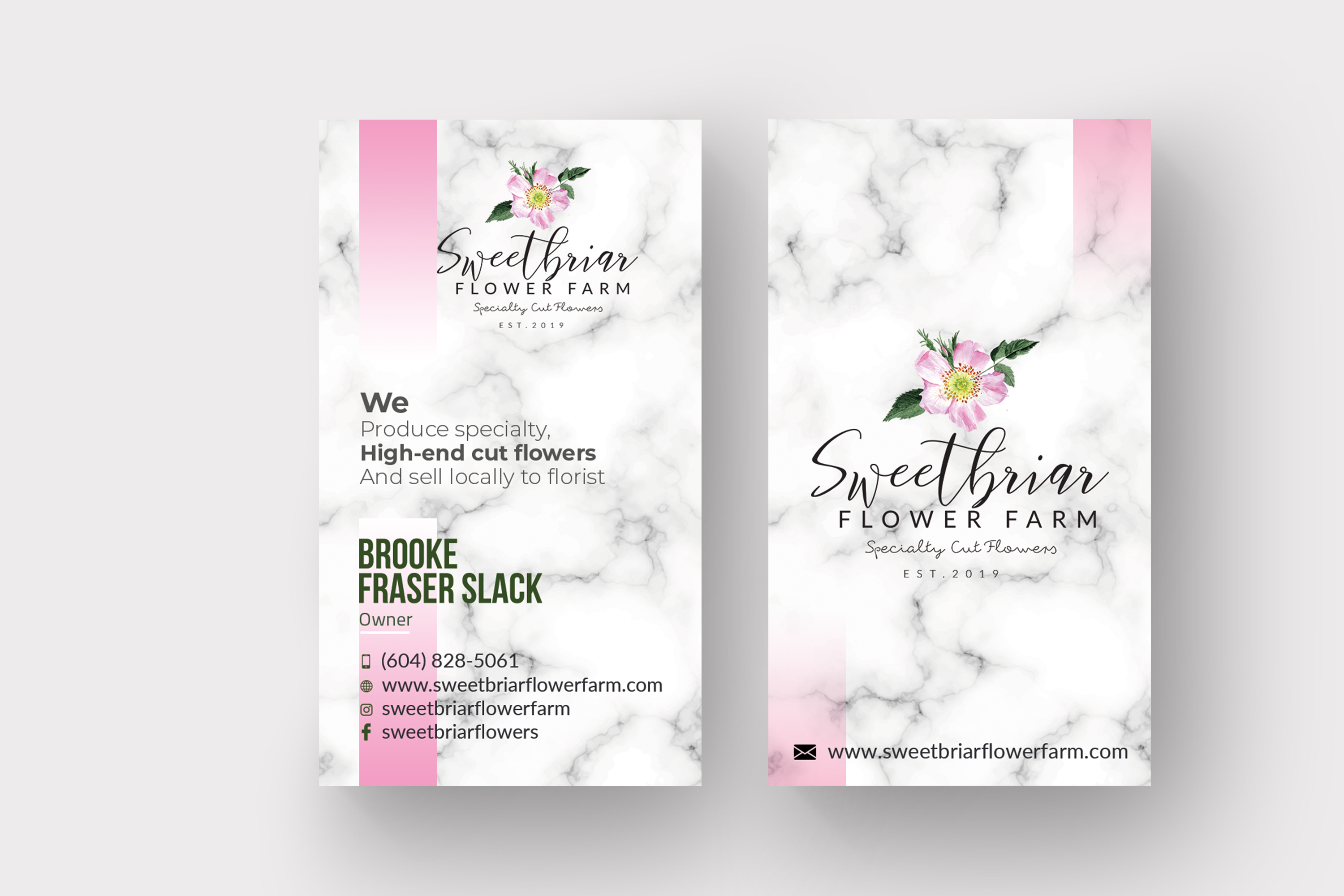Business Card Design by Jahidul for Sweetbriar Flower Farm | Design #23920240