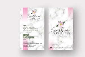 Business Card Design by Jahidul for Sweetbriar Flower Farm | Design: #23920240