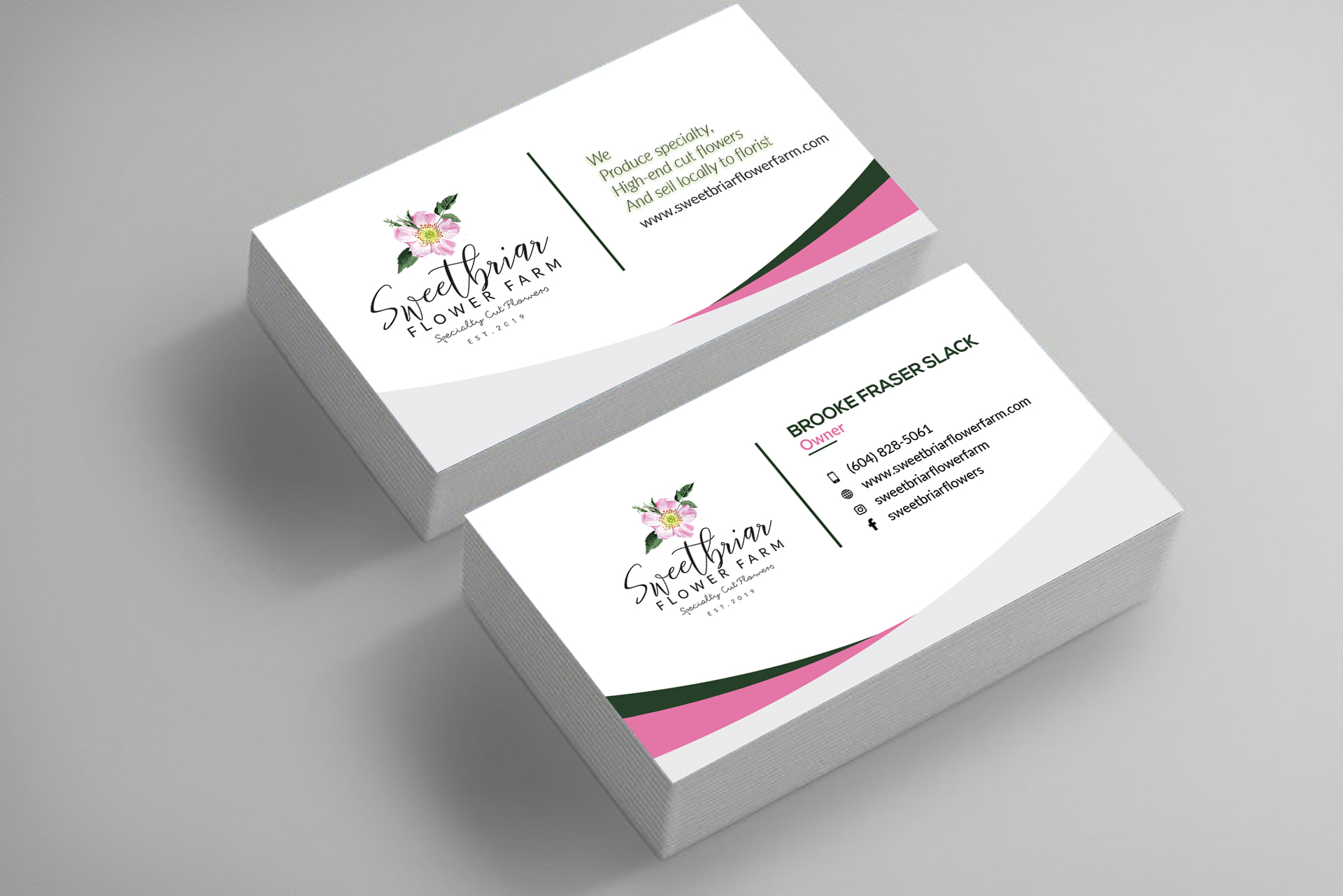 Business Card Design by Jahidul for Sweetbriar Flower Farm | Design #23922110