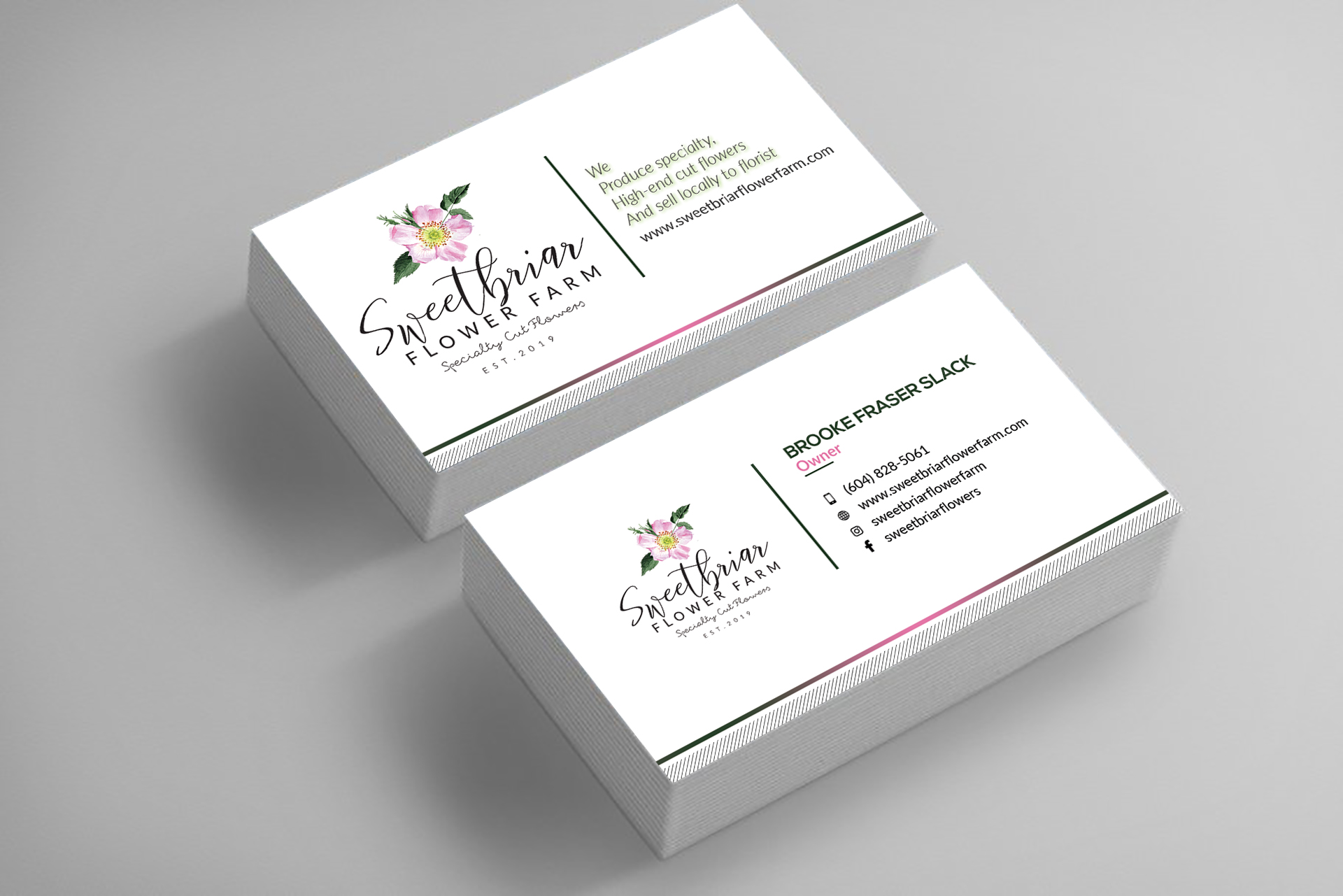 Business Card Design by Jahidul for Sweetbriar Flower Farm | Design #23923643