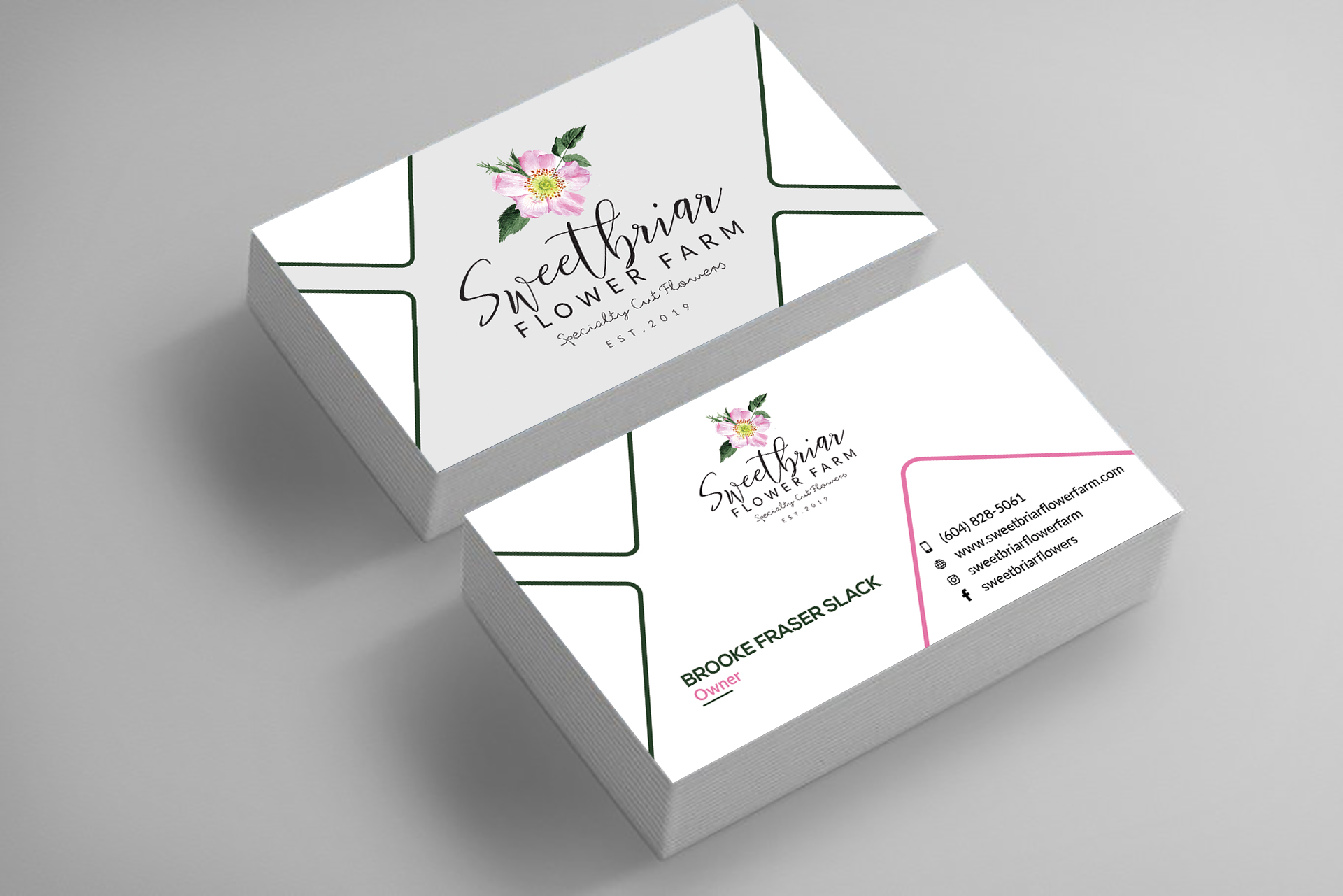 Business Card Design by Jahidul for Sweetbriar Flower Farm | Design #23927538