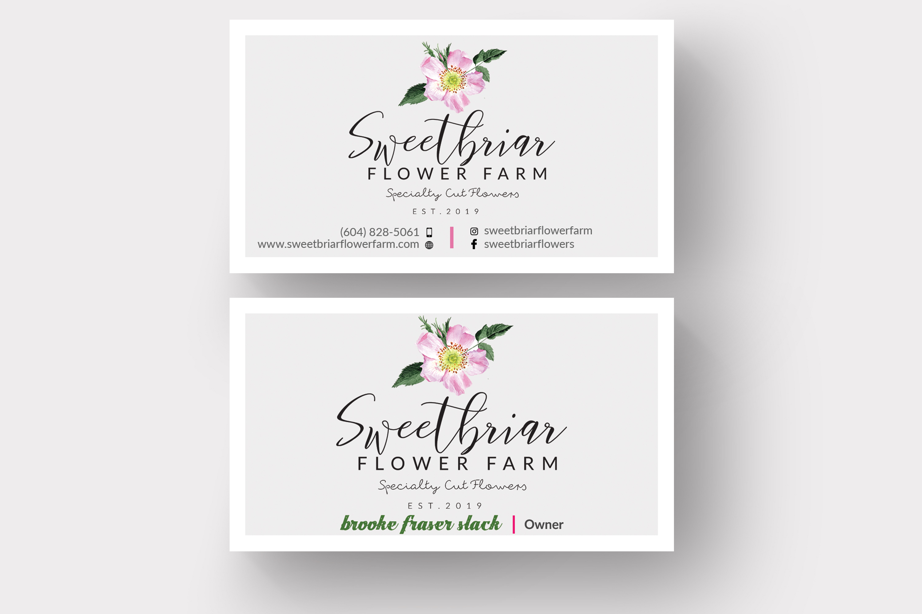 Diseño de Tarjeta de Presentación por Jahidul para Sweetbriar Flower Farm | Diseño #23927705