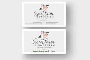 Business Card Design by Jahidul for Sweetbriar Flower Farm | Design: #23927705
