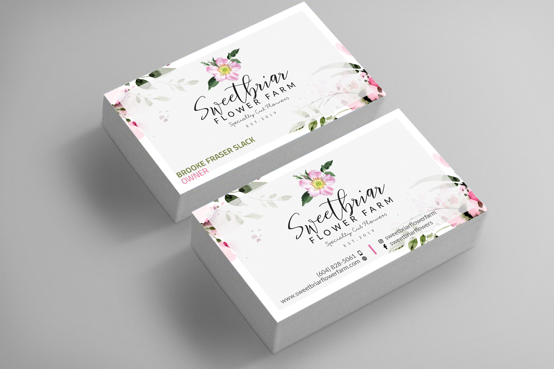 Diseño de Tarjeta de Presentación por Jahidul para Sweetbriar Flower Farm | Diseño #23928730