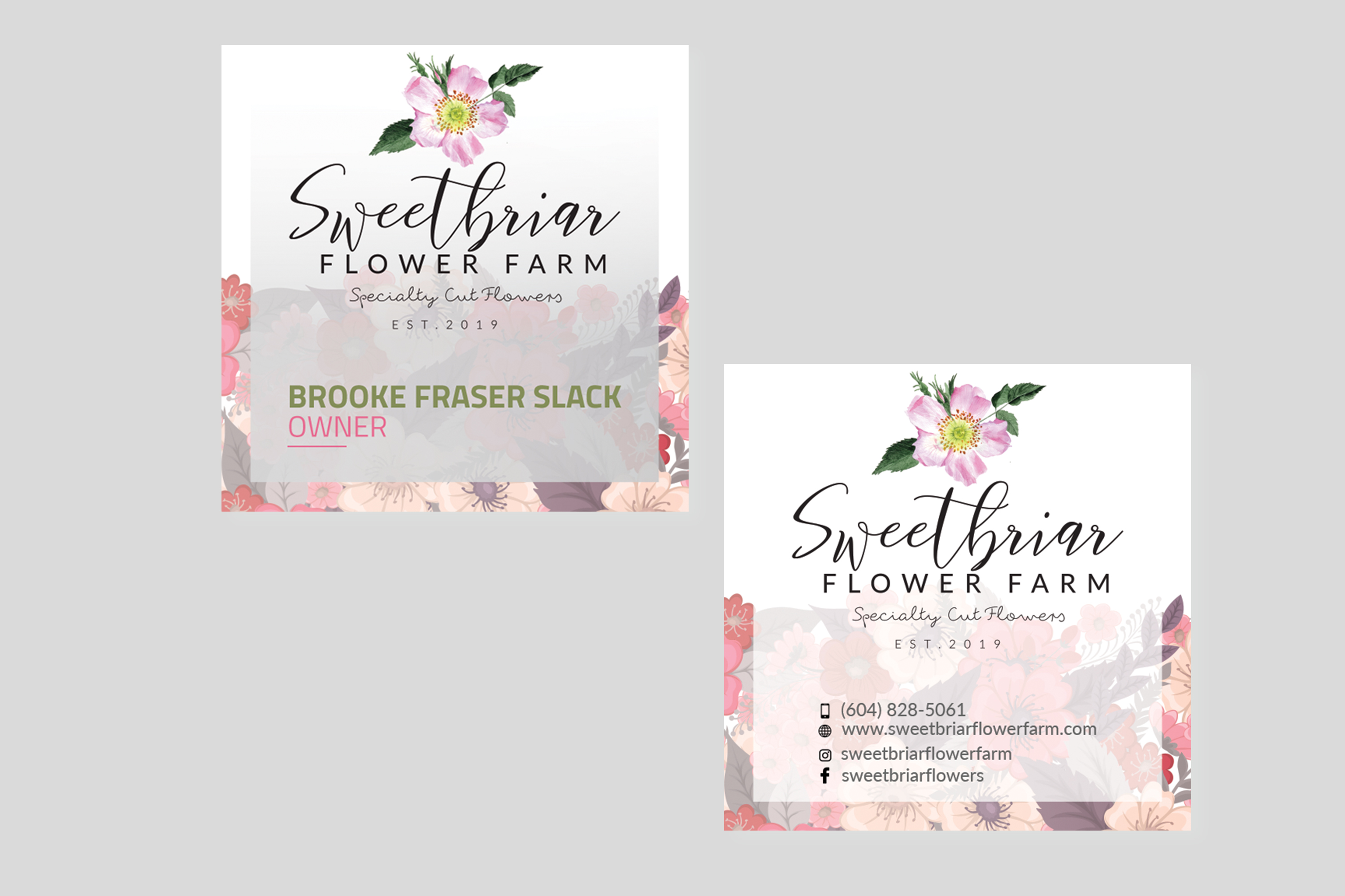 Diseño de Tarjeta de Presentación por Jahidul para Sweetbriar Flower Farm | Diseño #23929206