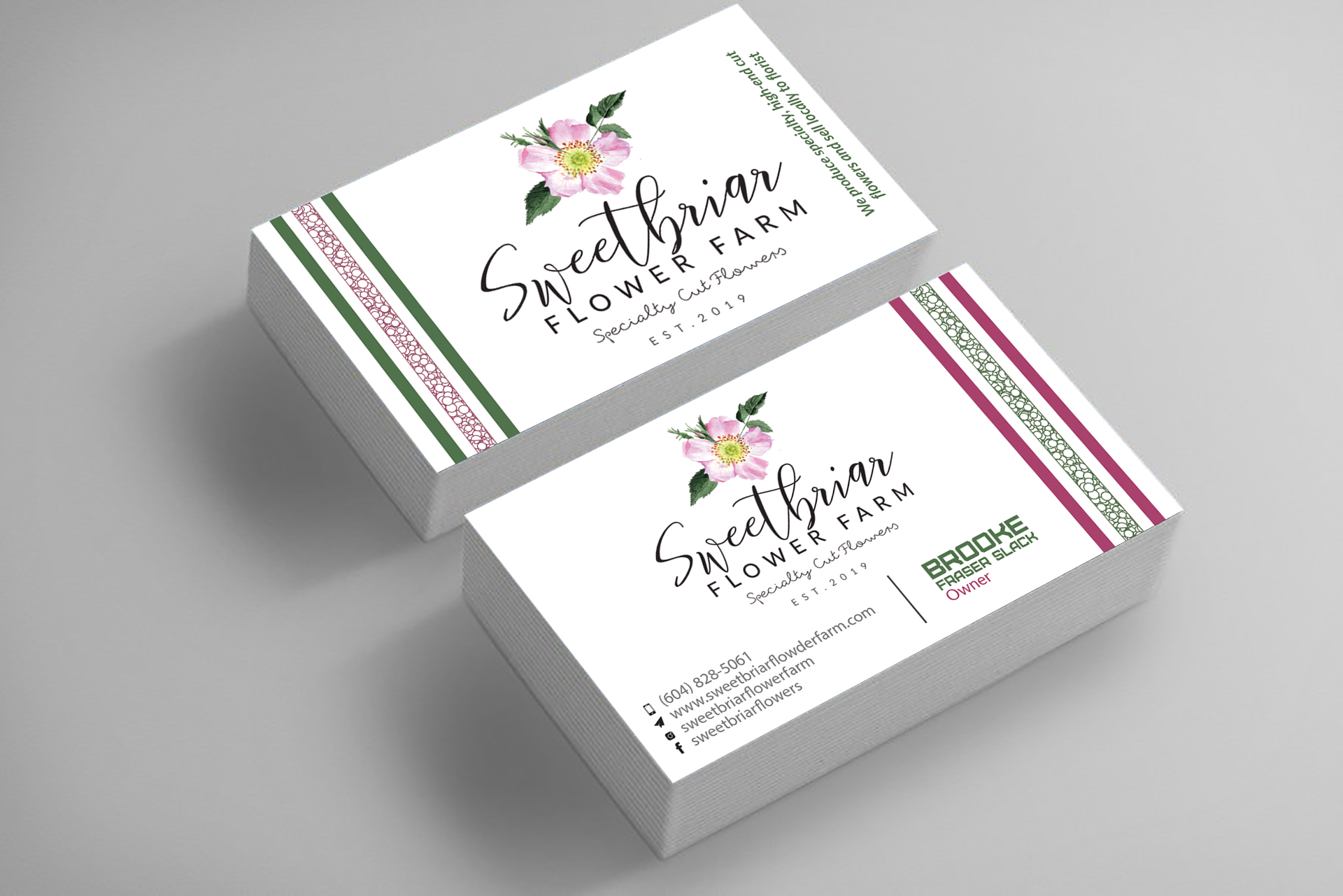 Business Card Design by Jahidul for Sweetbriar Flower Farm | Design #23937552