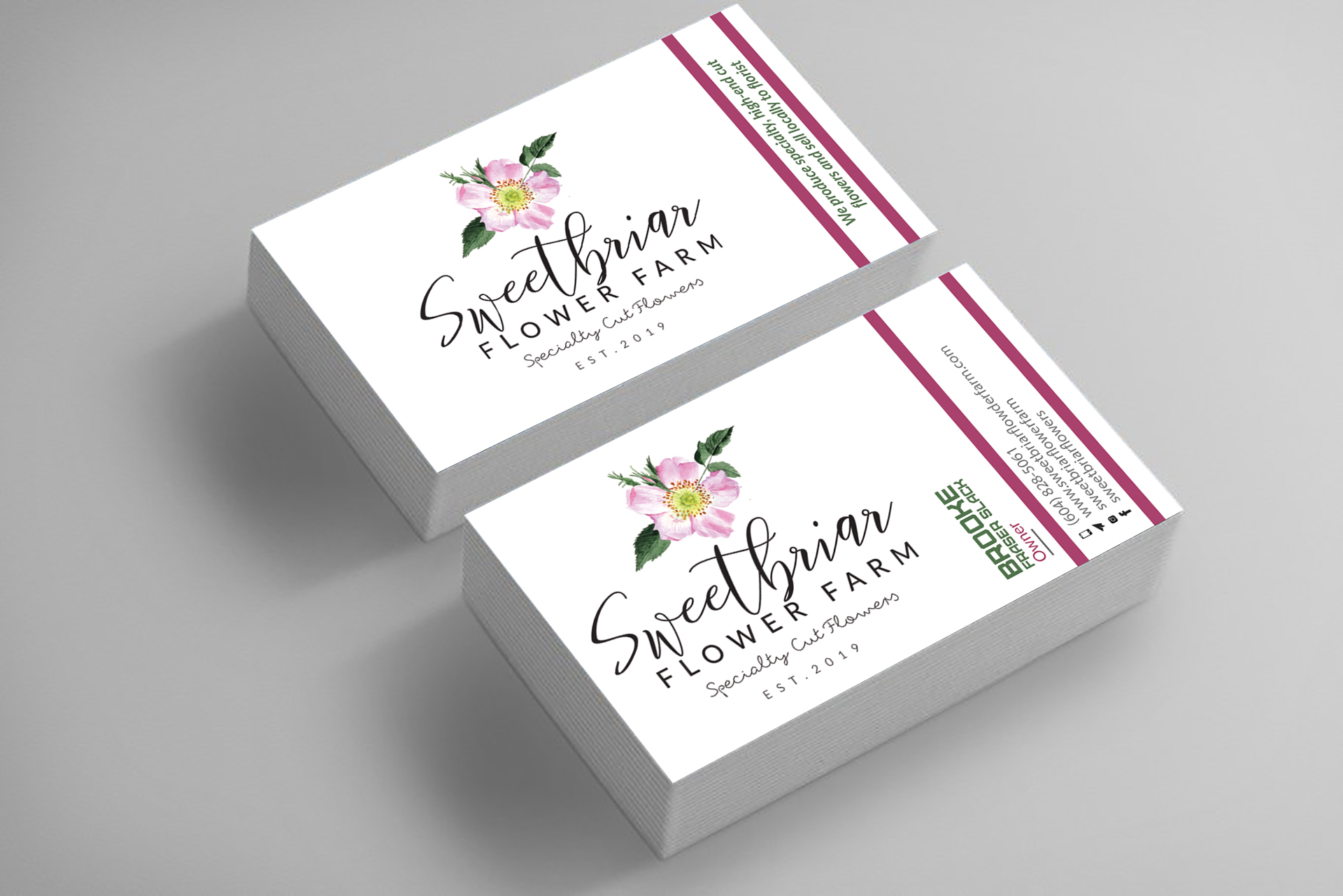 Business Card Design by Jahidul for Sweetbriar Flower Farm | Design #23937563