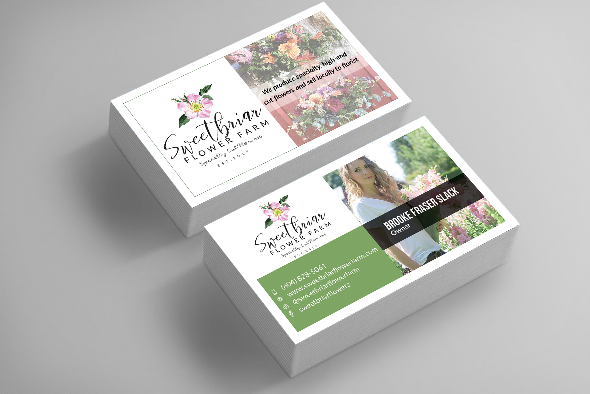 Business Card Design by Jahidul for Sweetbriar Flower Farm | Design #23956513