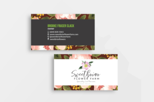 Business Card Design by Jahidul for Sweetbriar Flower Farm | Design: #23968482