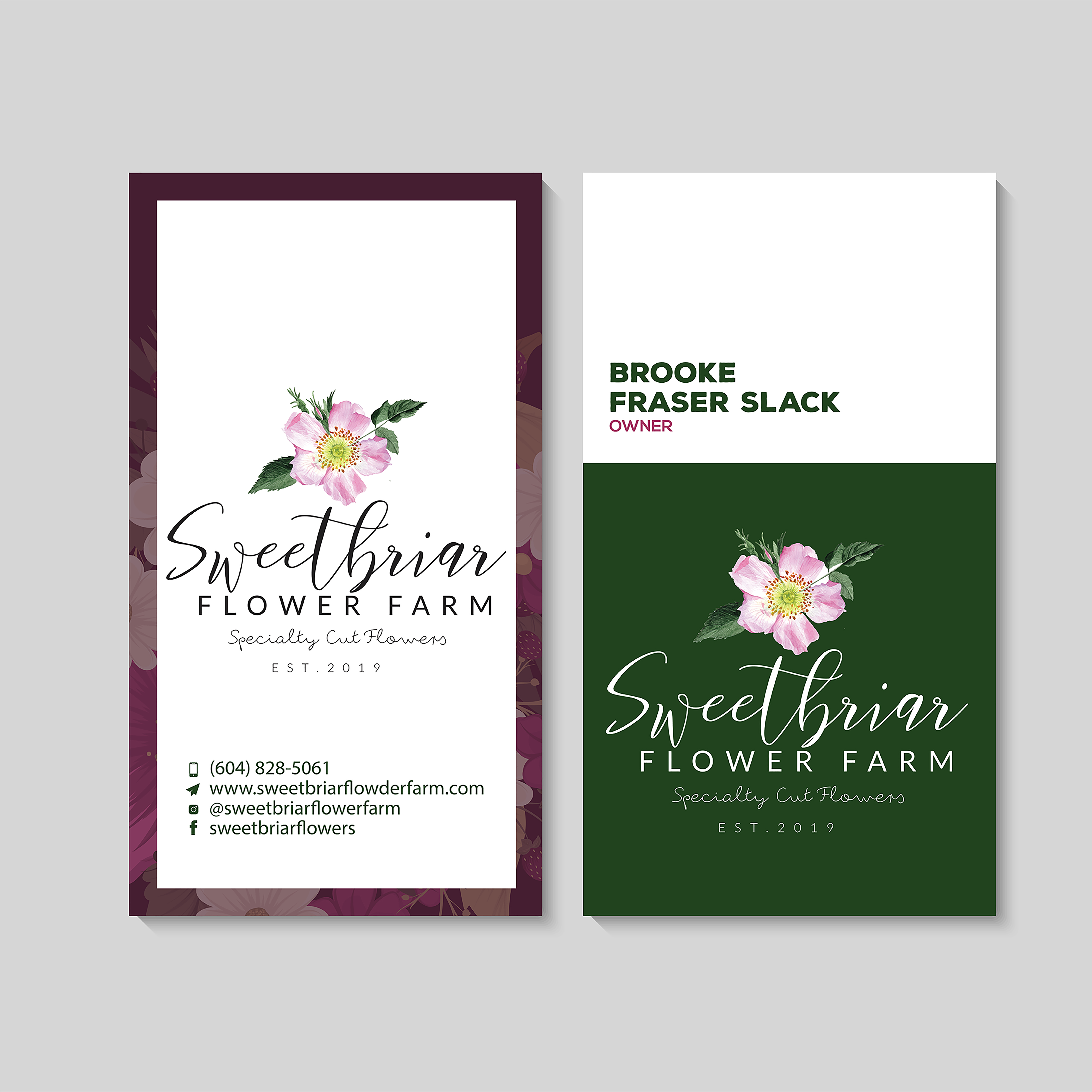 Design de Carte de Visite par Jahidul pour Sweetbriar Flower Farm | Design #23971051