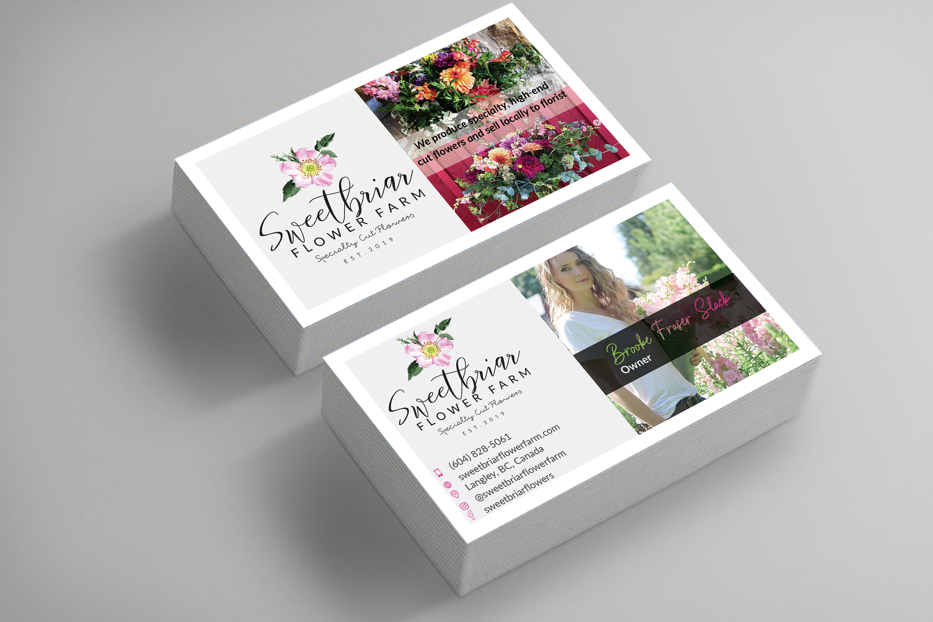 Business Card Design by Jahidul for Sweetbriar Flower Farm | Design #24000287