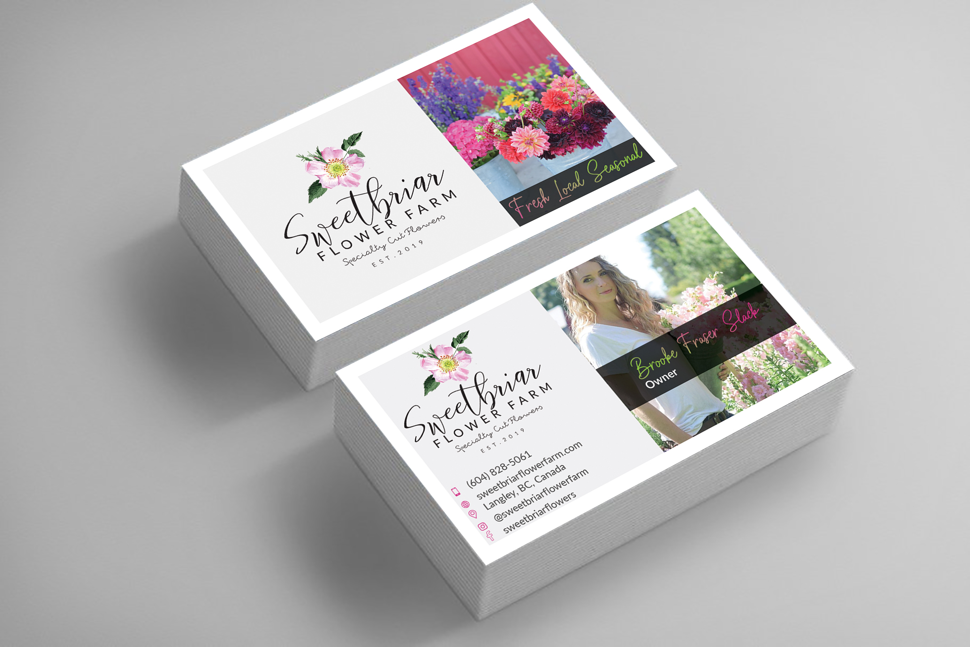 Diseño de Tarjeta de Presentación por Jahidul para Sweetbriar Flower Farm | Diseño #24000289