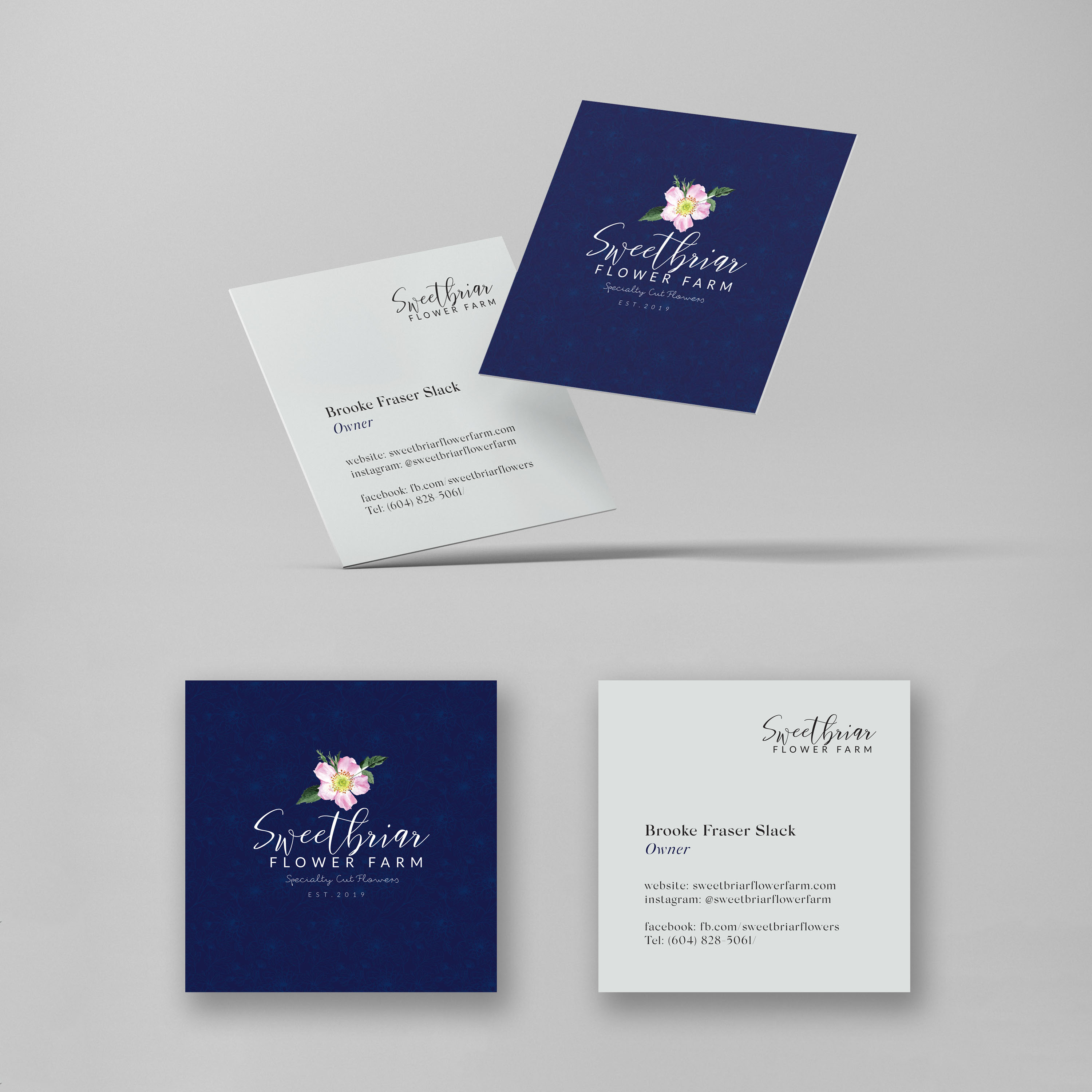 Business Card Design by Tran 6 for Sweetbriar Flower Farm | Design #23963296