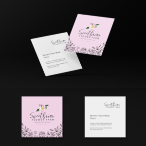 Business Card Design by Tran 6 for Sweetbriar Flower Farm | Design: #23964606