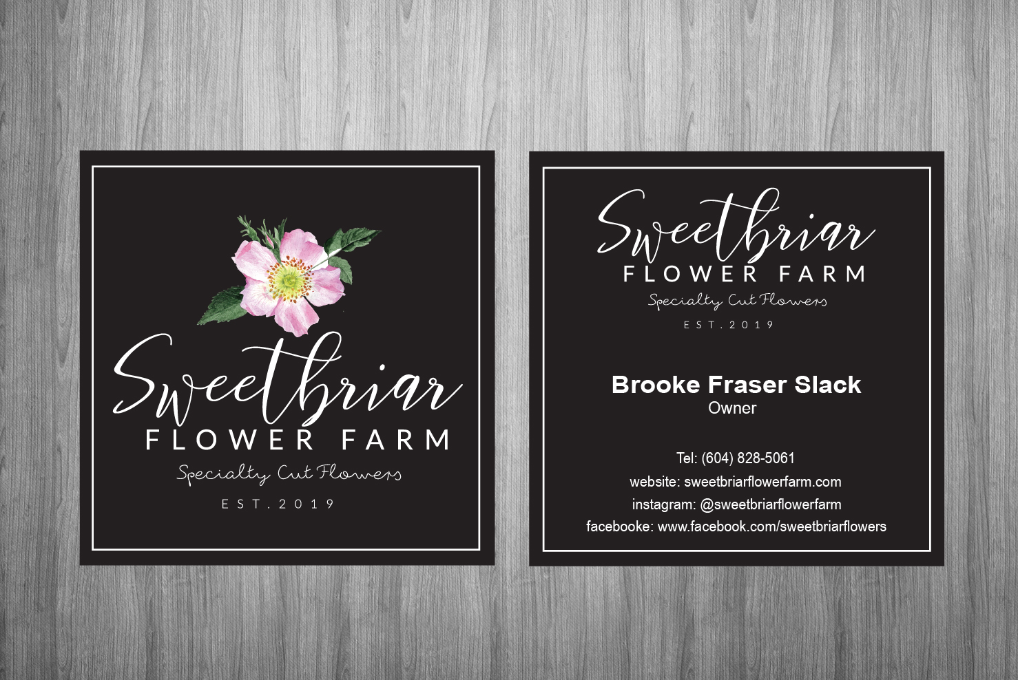 Visitenkarten-Design von HAKIMA 2 für Sweetbriar Flower Farm | Design #23883311