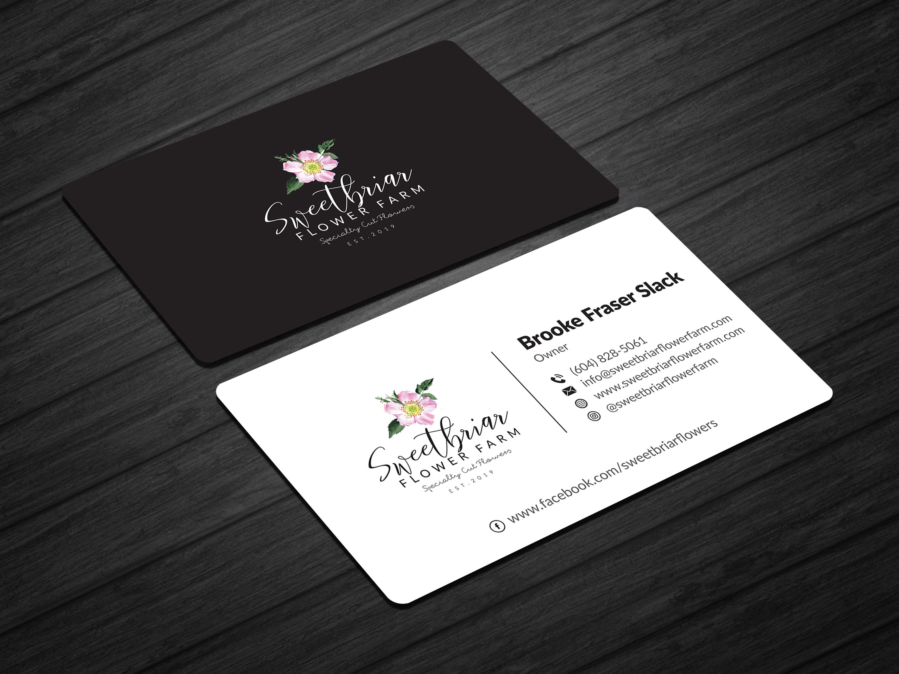 Business Card Design by Musa. A for Sweetbriar Flower Farm | Design #23898862