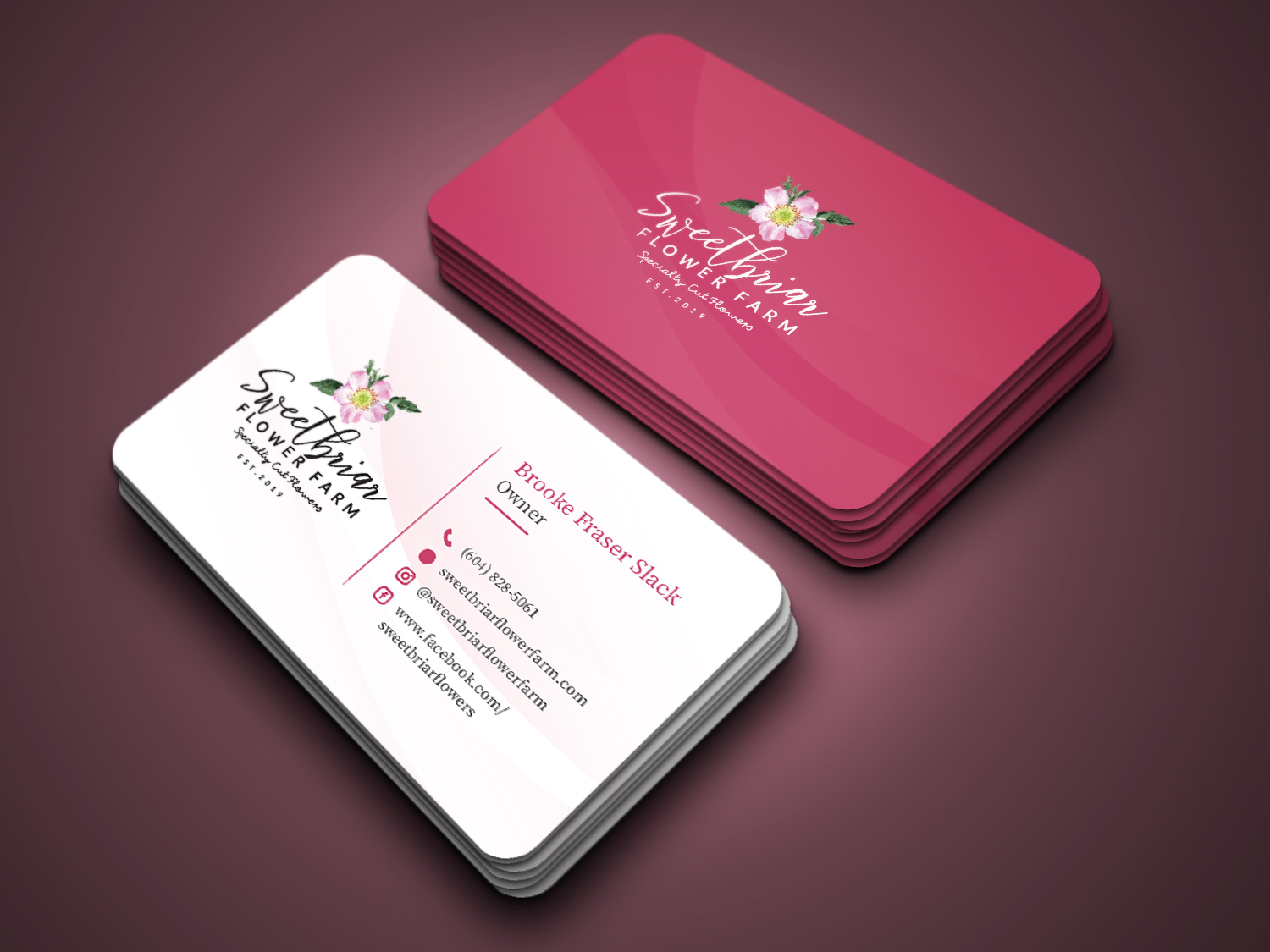 Business Card Design by Skytouch Solutions for Sweetbriar Flower Farm | Design #23976454
