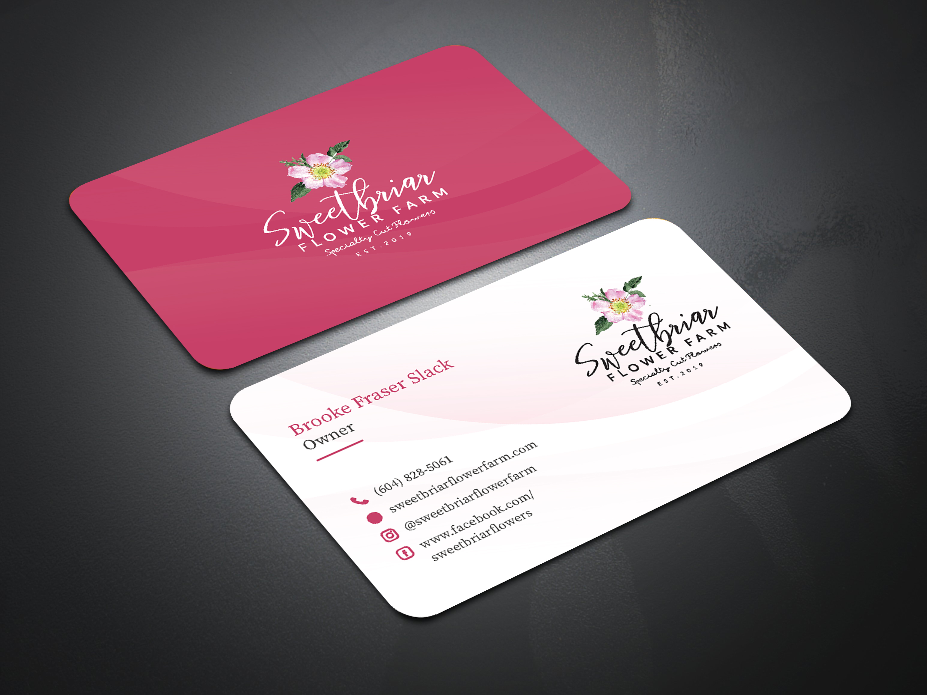 Business Card Design by Skytouch Solutions for Sweetbriar Flower Farm | Design #23976484