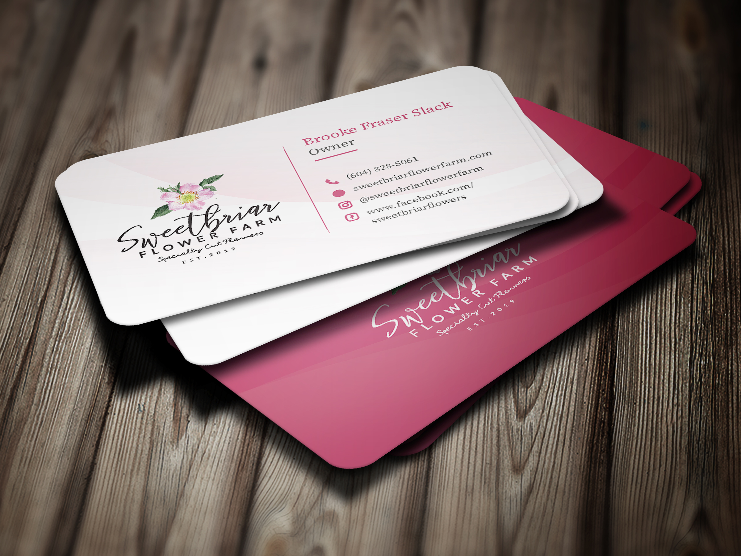 Business Card Design by Skytouch Solutions for Sweetbriar Flower Farm | Design #23976504