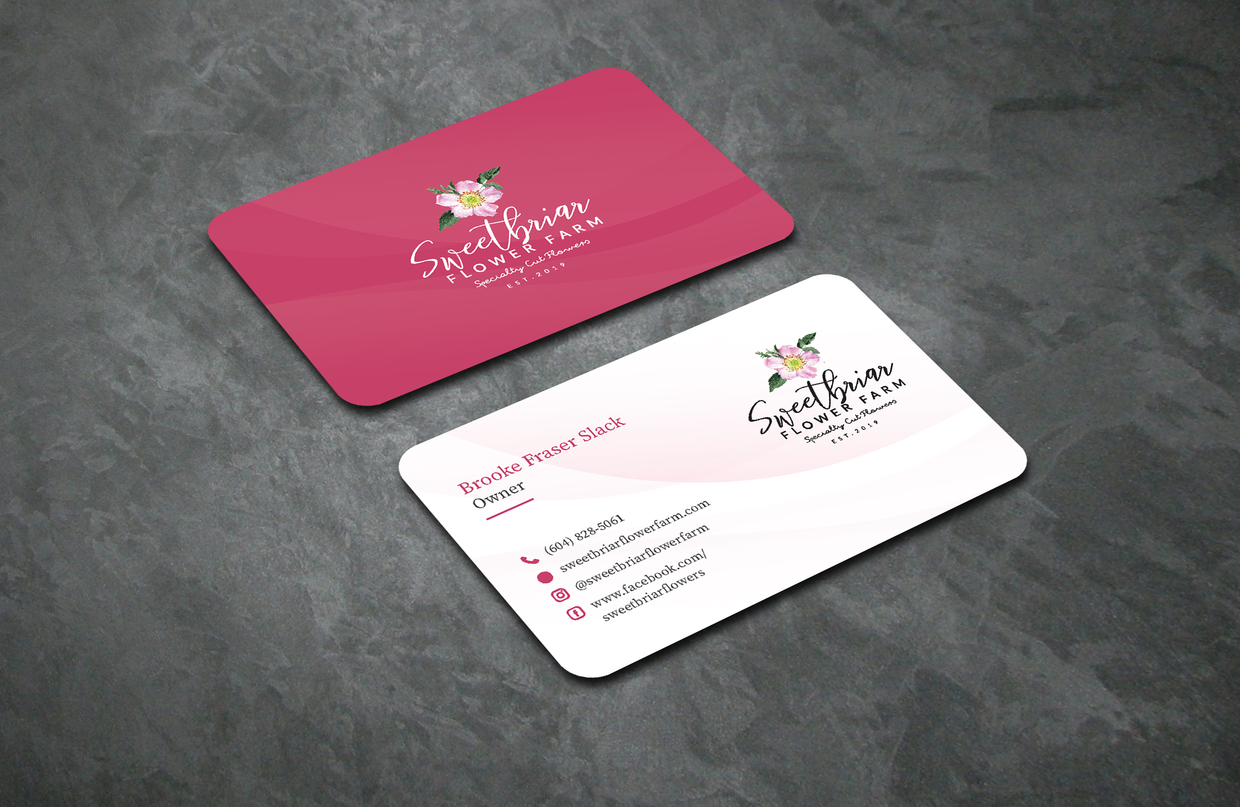 Business Card Design by Skytouch Solutions for Sweetbriar Flower Farm | Design #23976533