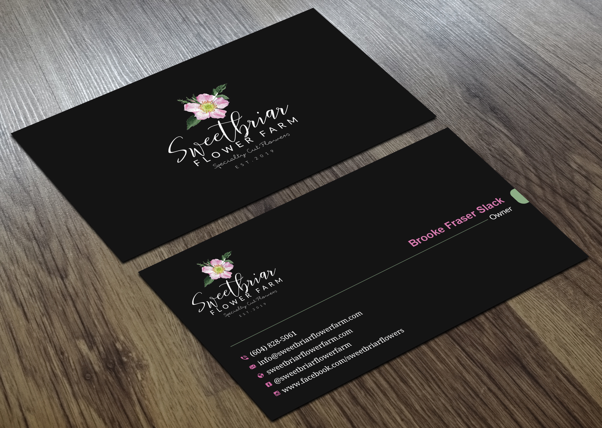Business Card Design by Uttom 2 for Sweetbriar Flower Farm | Design #23902426