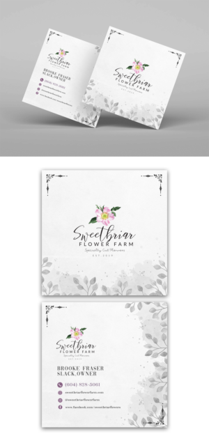 business card design for a small scale specialty cut flower farm | Diseño de Tarjeta de Presentación por ZeneFashions
