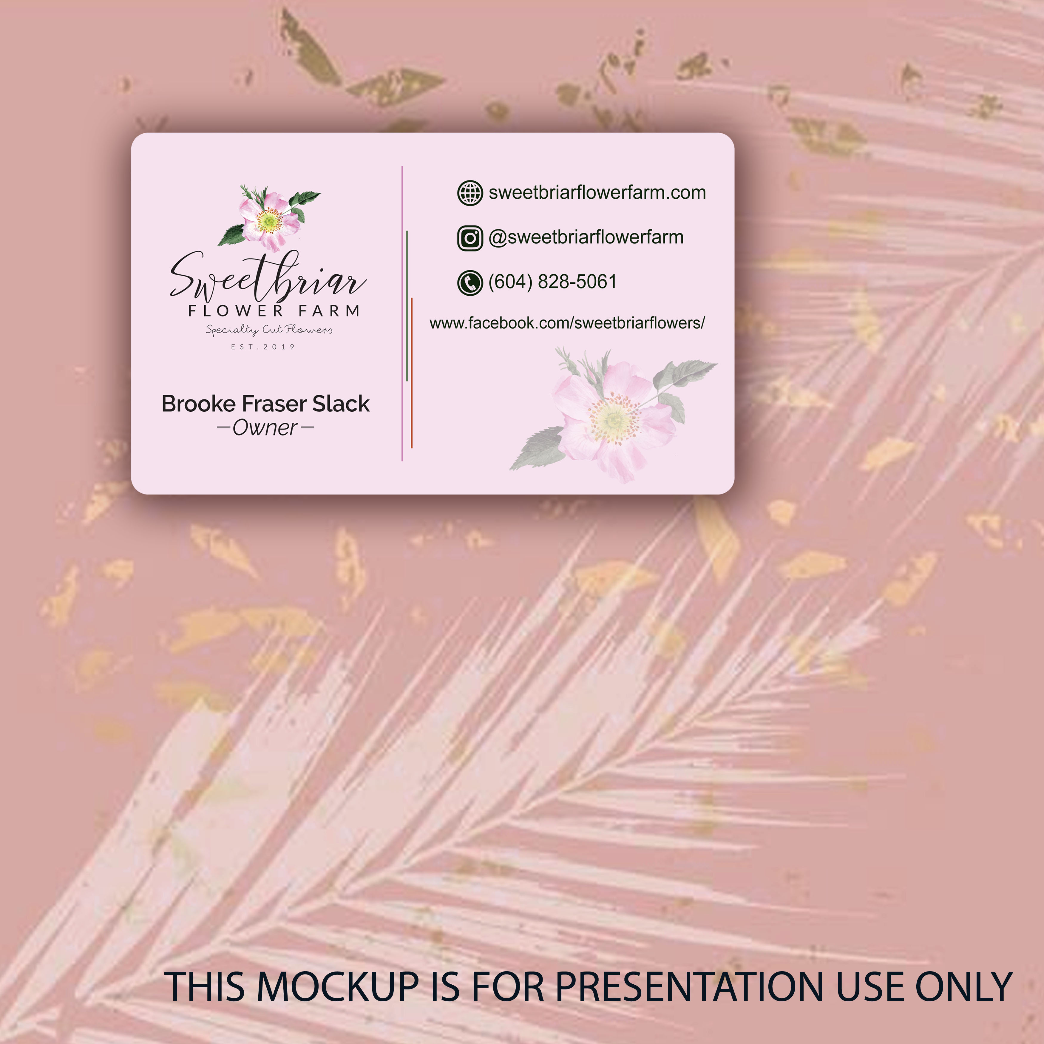 Business Card Design by Nadz10 for Sweetbriar Flower Farm | Design #23949385