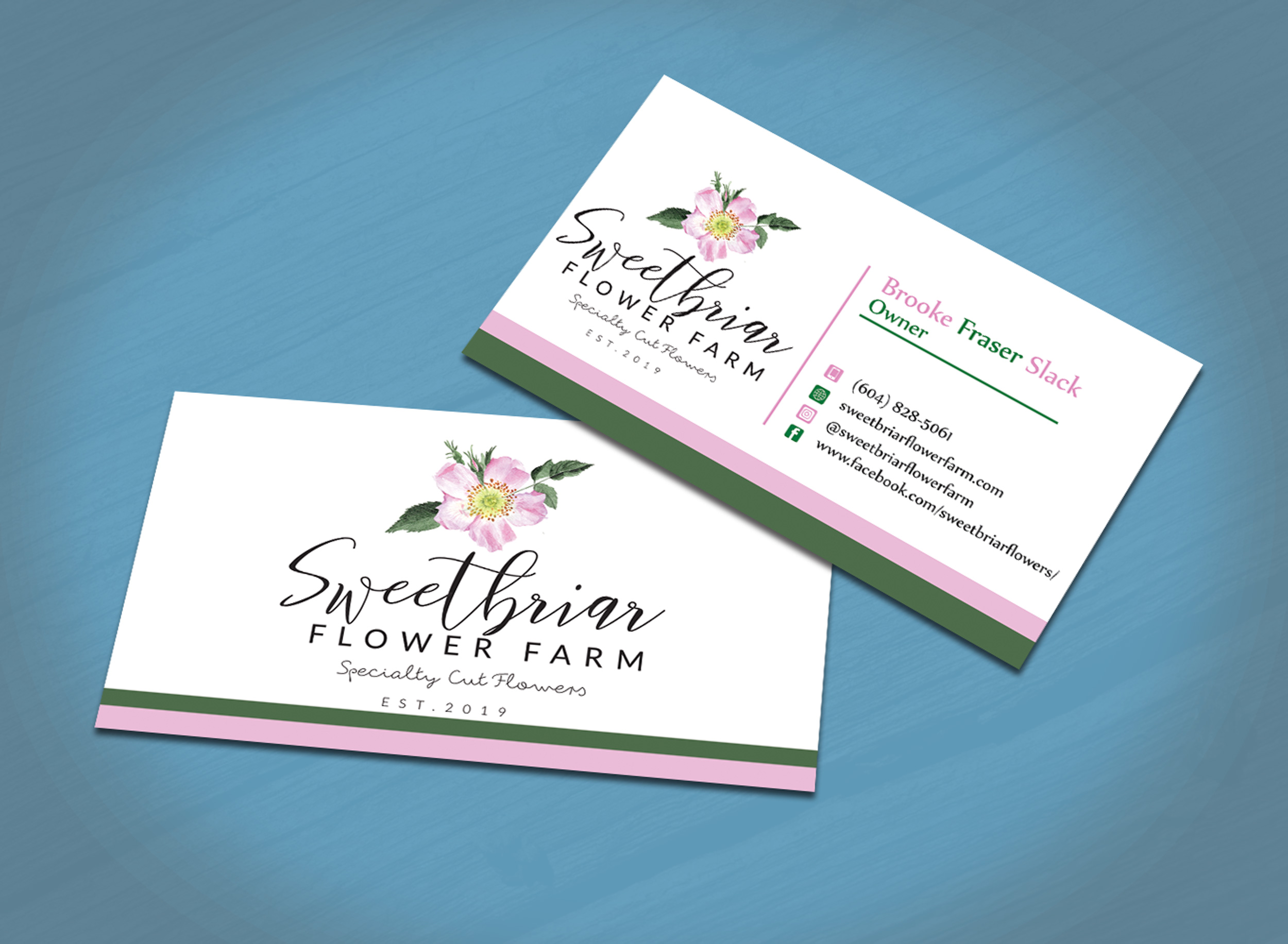 Diseño de Tarjeta de Presentación por Graphics Design Help para Sweetbriar Flower Farm | Diseño #23933638