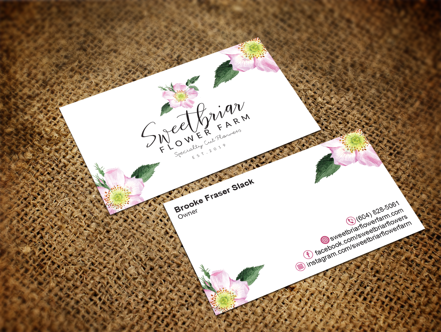 Business Card Design by Graphics Design Help for Sweetbriar Flower Farm | Design #23933648