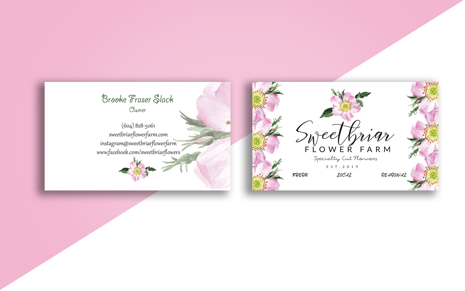 Business Card Design by Graphics Design Help for Sweetbriar Flower Farm | Design #23933650