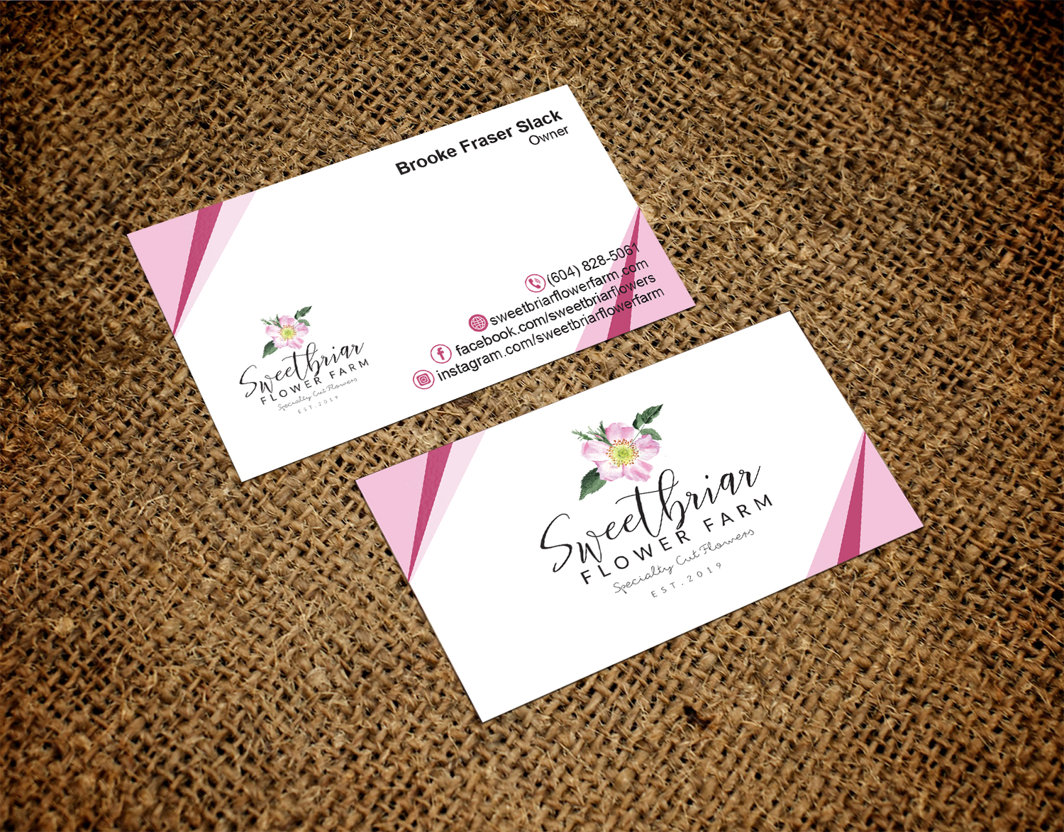 Diseño de Tarjeta de Presentación por Graphics Design Help para Sweetbriar Flower Farm | Diseño #23933670