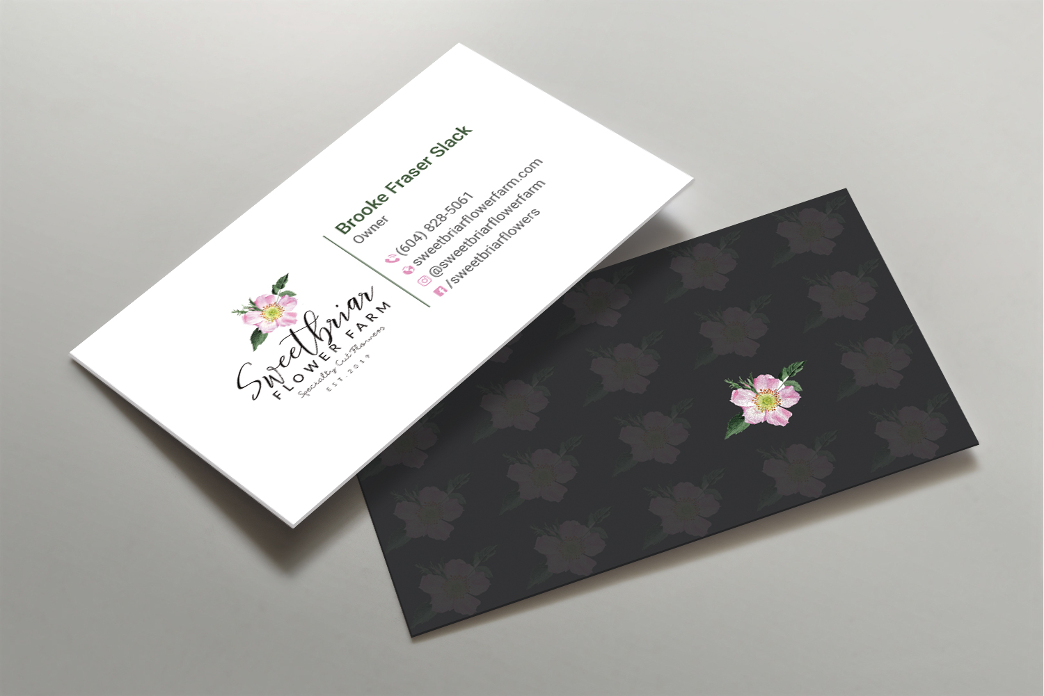 Visitenkarten-Design von DesignShout für Sweetbriar Flower Farm | Design #23900742