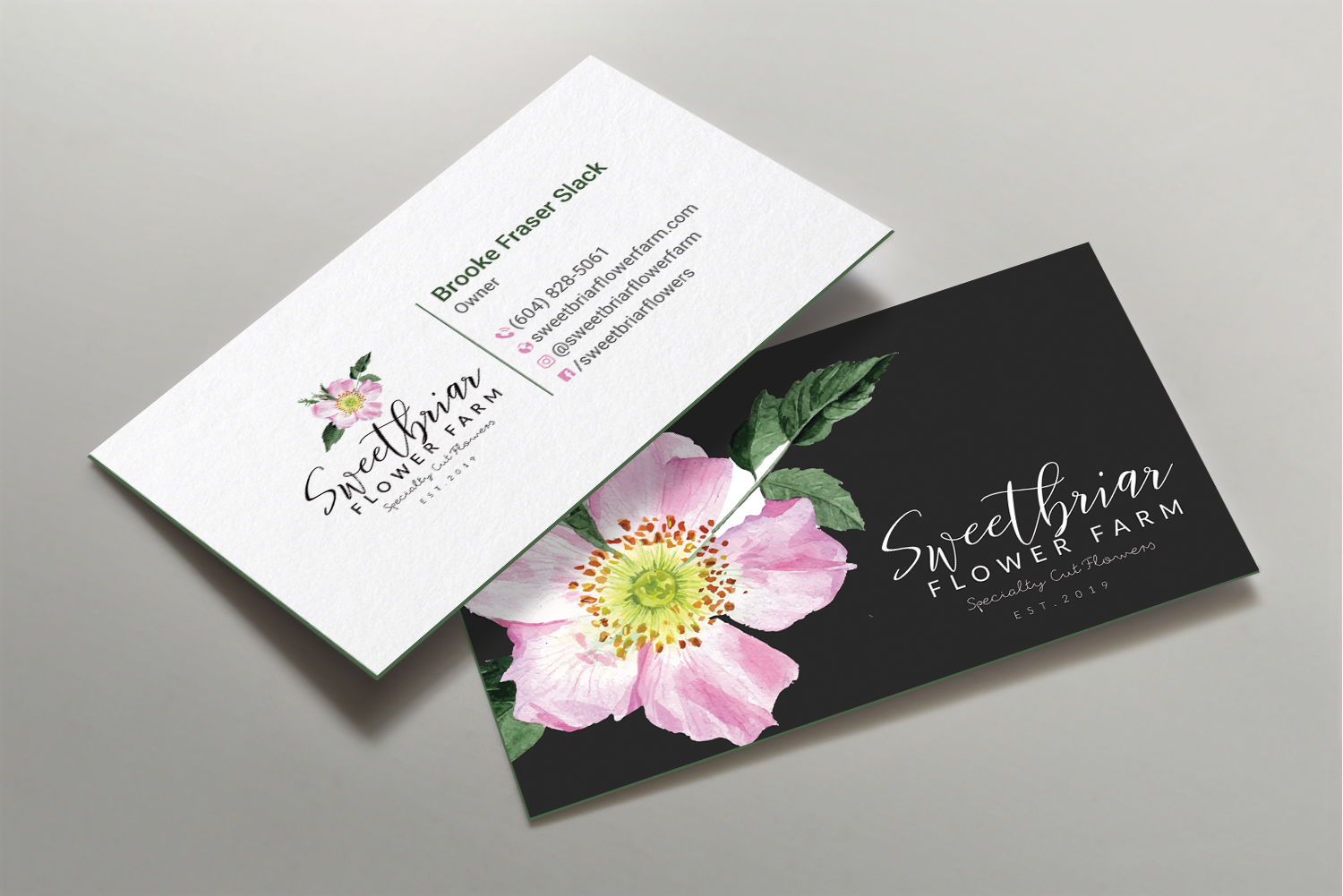 Business Card Design by DesignShout for Sweetbriar Flower Farm | Design #23900753